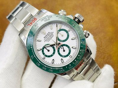 VR Factory ROLEX Hologram Daytona V3 Version 7750 Movement 904L Steel Green Bezel Watch